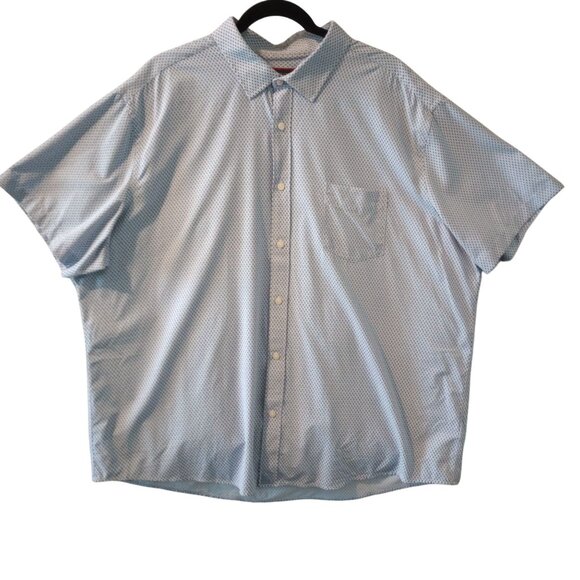Untuckit Borgo Mens Light Blue Short Sleeve Button-Up Shirt Size XXXL 3XL - Picture 2 of 9
